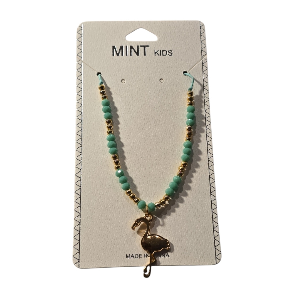 Kids Beaded Flamingo Pendant Necklace Or Bracelet | ASSORTED‎ COLORS - Picture 3 of 11